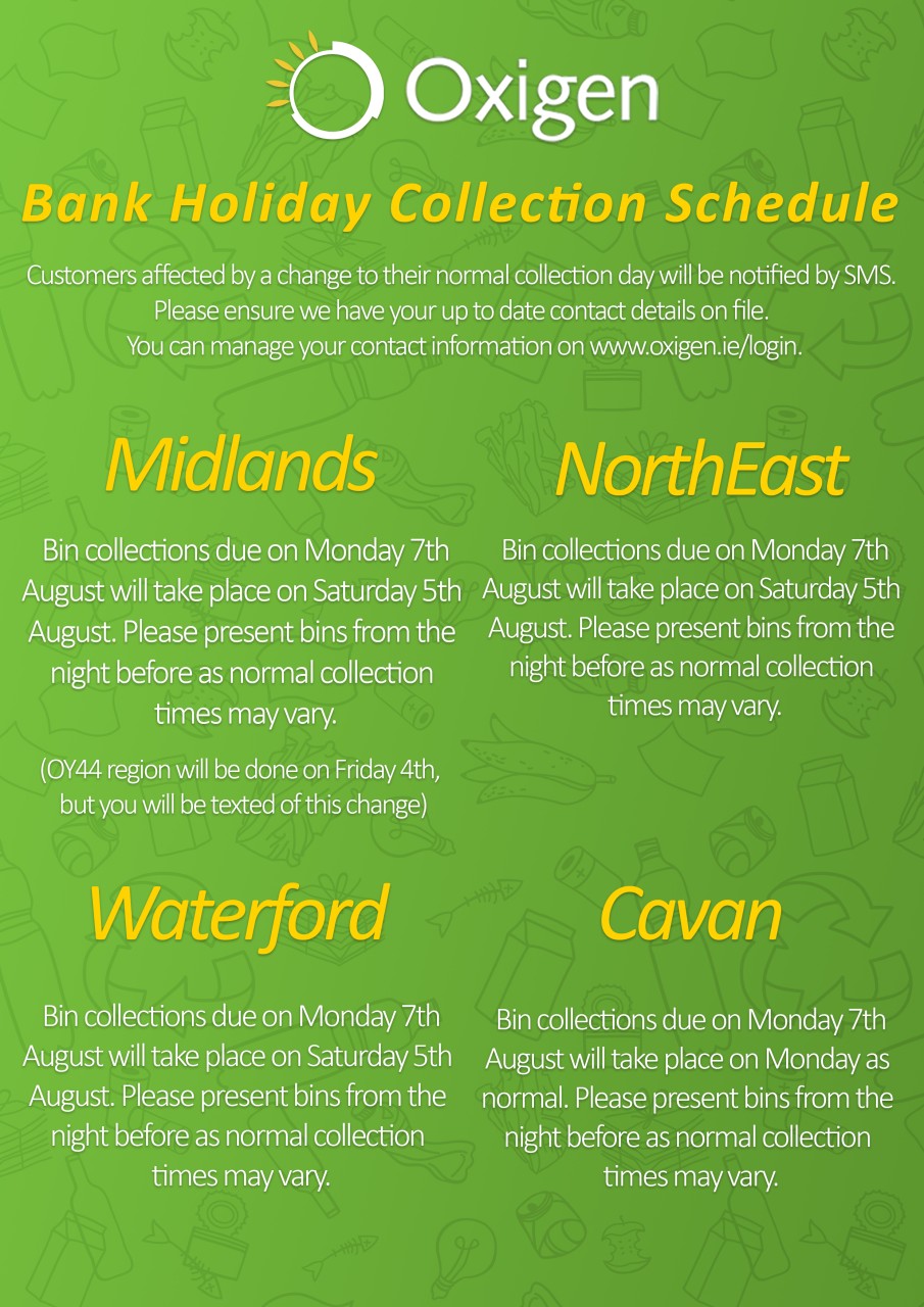 Bank Holiday Collection Schedule