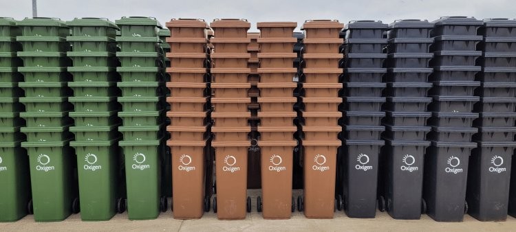 Wall of bins